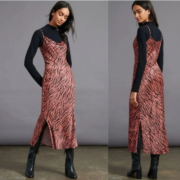 Anthropologie Elyse Slip Midi Dress - Picture 1 of 7